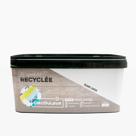CIRCOULEUR Peinture Acrylique blanc Satiné 2,5 L