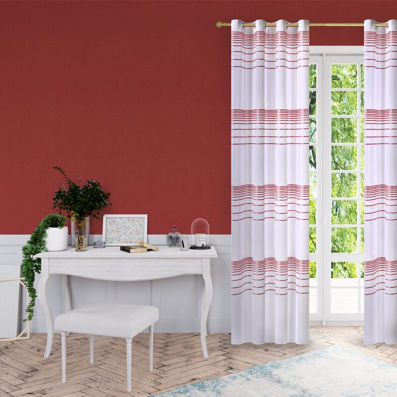 Voilage ISAURE coloris rose poudré 140 x 240 cm