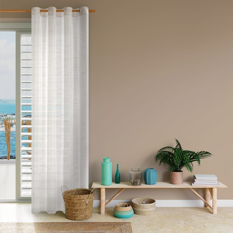 Voilage BANGKOK coloris beige 140 x 240 cm