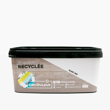 CIRCOULEUR Peinture Acrylique blanc Mat 2,5 L