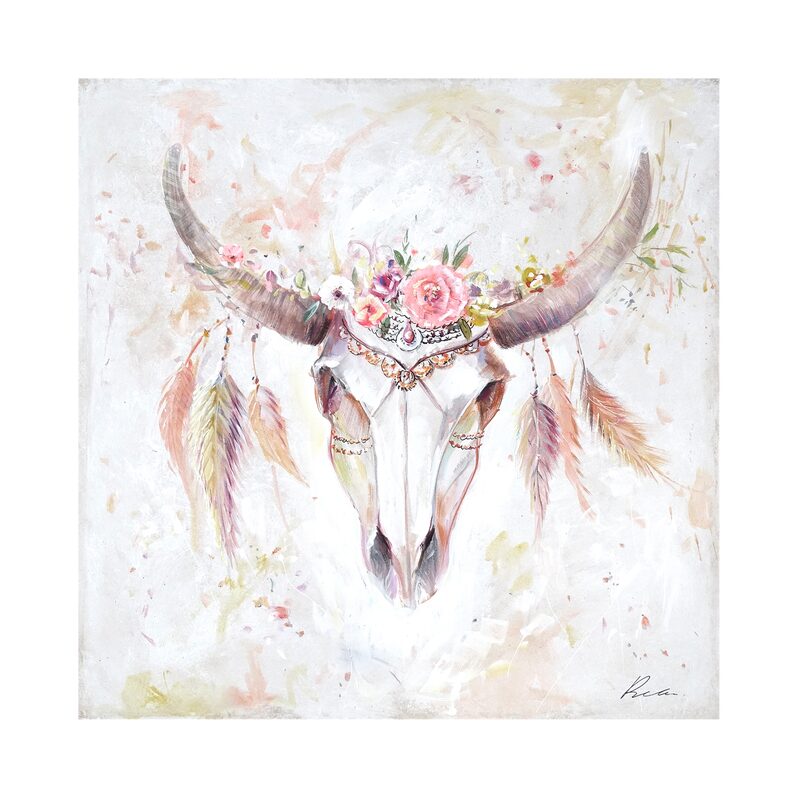 Toile peinte CALUSA 60 x 60 cm