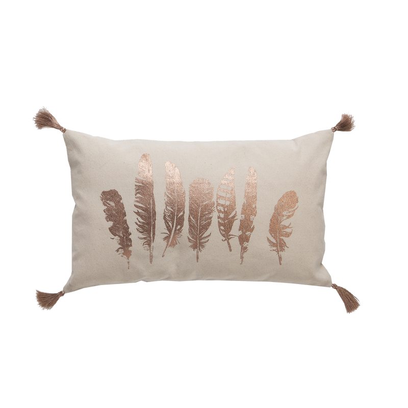 Coussin COPPER coloris rose blush 30 x 50 cm