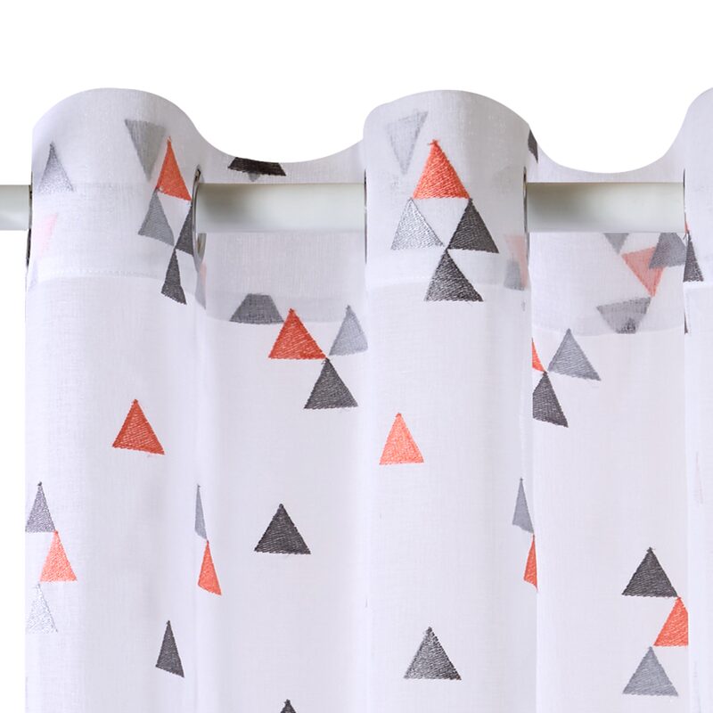Voilage TRIO coloris corail 140 x 260 cm