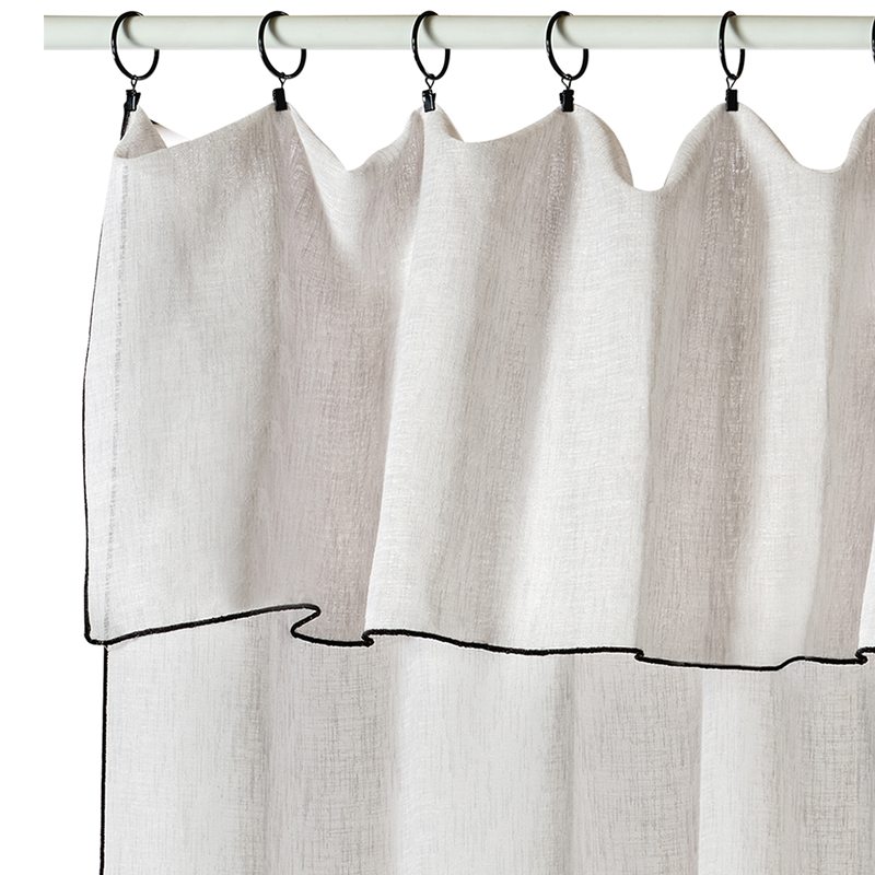 Voilage SAM coloris gris perle 140 x 290 cm