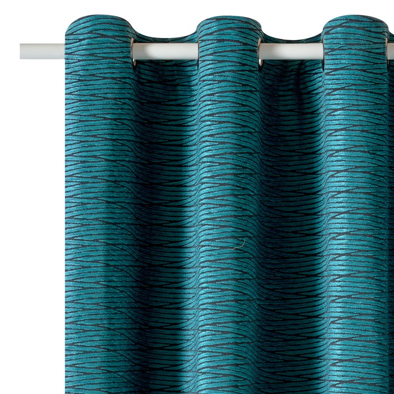Rideau SALSA coloris bleu paon 135 x 240 cm