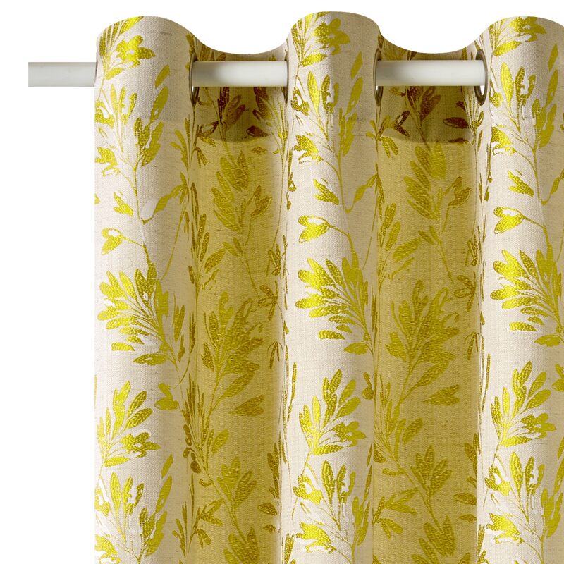Rideau HERBIER coloris safran 140 x 260 cm