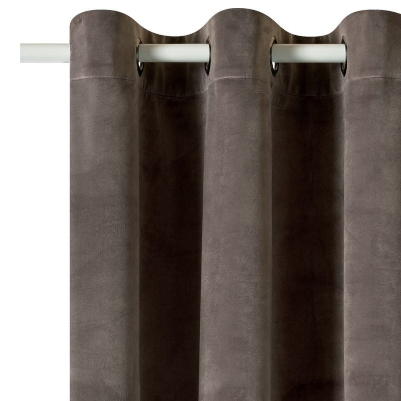 Rideau thermique PLAZZA coloris gris souris 140 x 260 cm