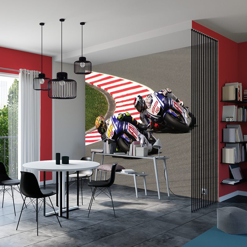 Papier peint panoramique XXL RACING BIKES 372 x 270 cm