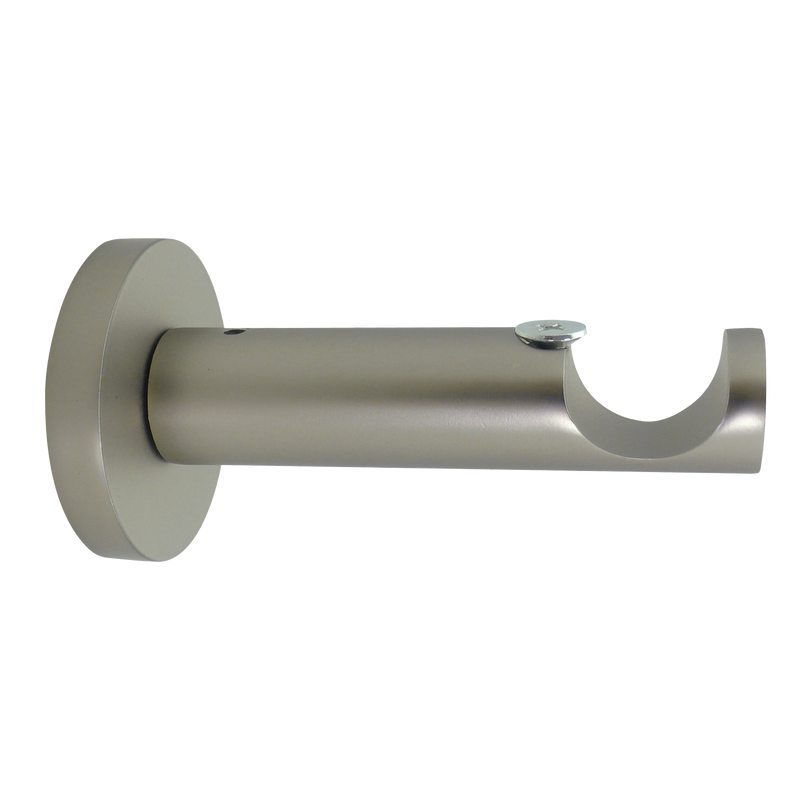 Support barre à rideau EXCLUSIVE coloris nickel givré diamètre barre 2 cm longueur 7,6 cm