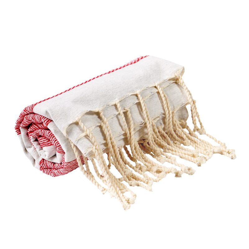 Fouta CHILL coloris rouge