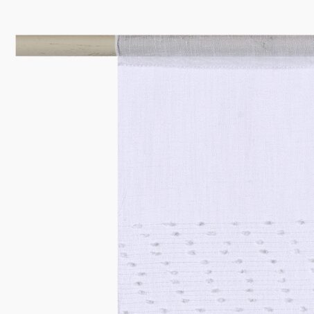 Vitrage FLOCON coloris blanc 45 x 130 cm