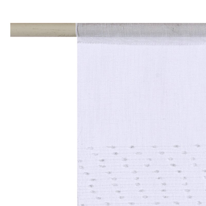 Vitrage FLOCON coloris blanc 45 x 130 cm