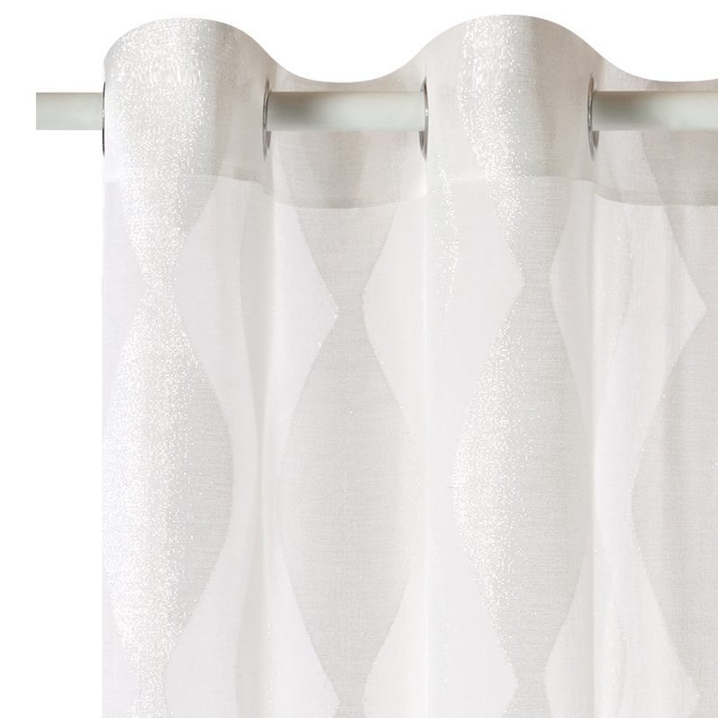 Voilage WAVY coloris blanc 140 x 260 cm