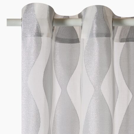 Voilage WAVY coloris gris perle 140 x 260 cm