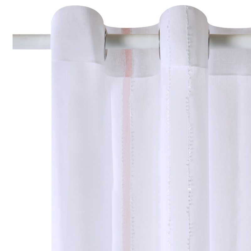 Voilage AMULETTE coloris rose blush 140 x 260 cm
