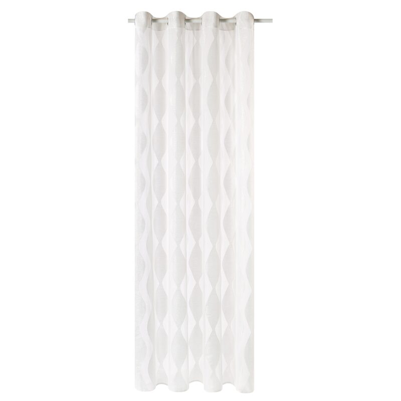 Voilage WAVY coloris blanc 140 x 260 cm