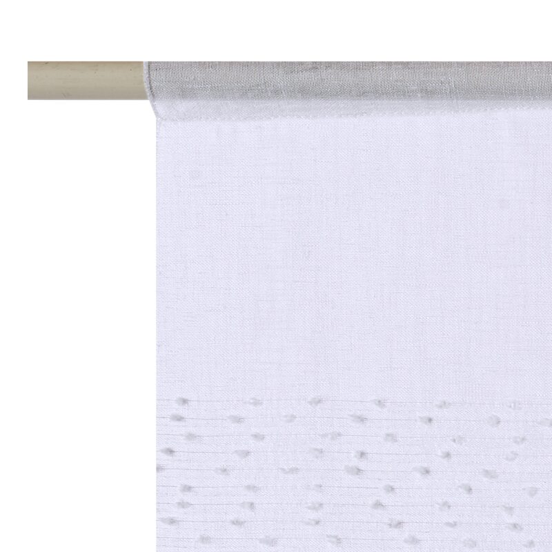 Vitrage FLOCON coloris blanc 58 x 130 cm