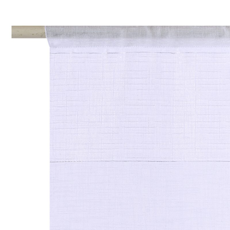 Vitrage INDRA coloris blanc 60 x 140 cm