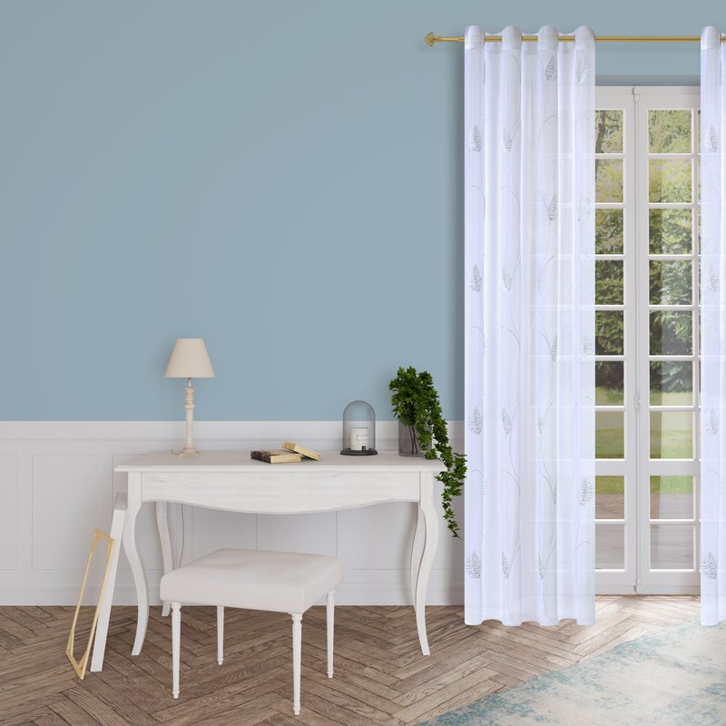 Voilage LUMA coloris gris perle 140 x 240 cm