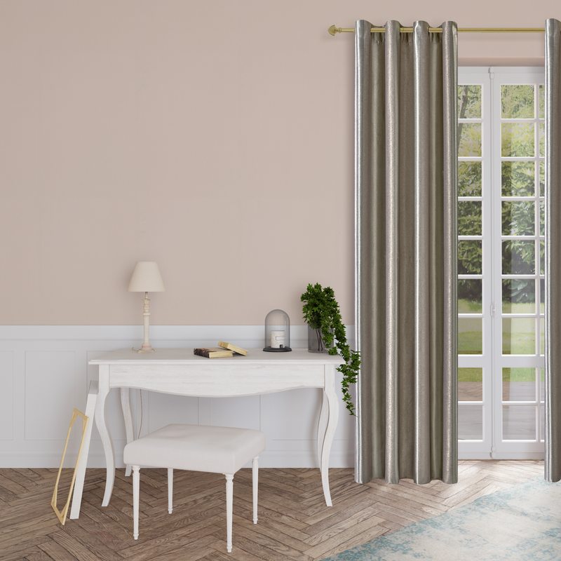 Rideau occultant COSY coloris Gris clair 140 x 260 cm