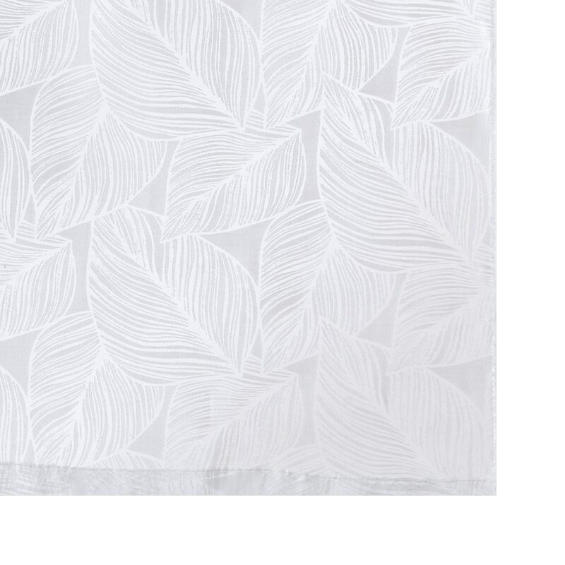 Vitrage VEGETAL coloris blanc 90 x 210 cm