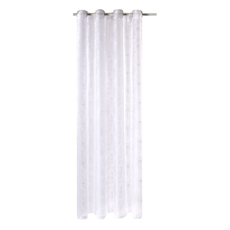 Voilage VEGETAL coloris blanc 140 x 240 cm