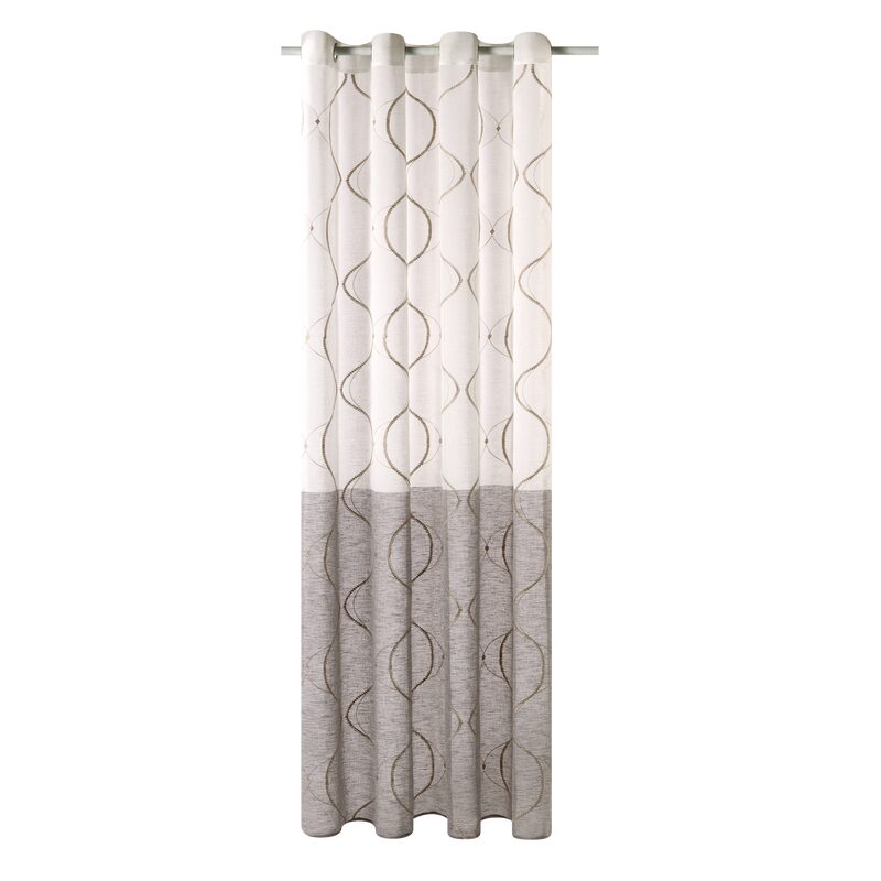 Voilage CASTEL coloris gris 140 x 240 cm