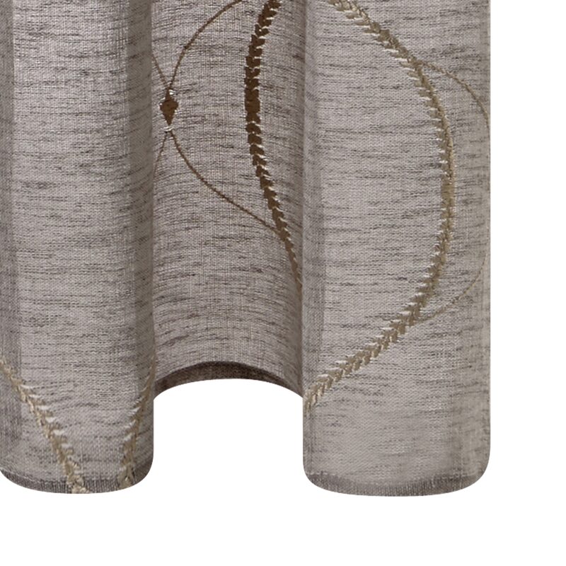Voilage CASTEL coloris gris 140 x 240 cm