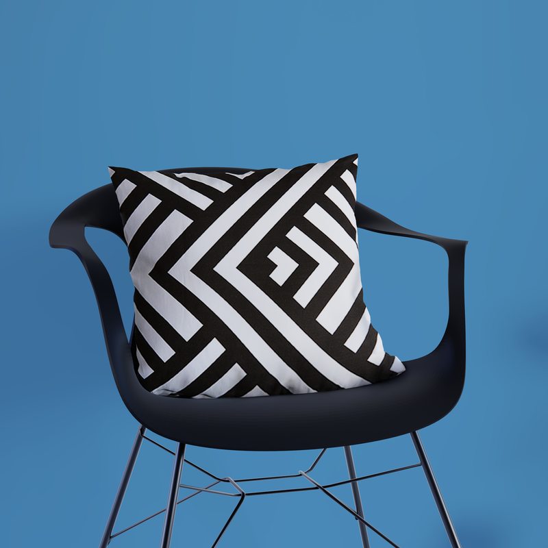 Coussin ISSA coloris noir 40 x 40 cm