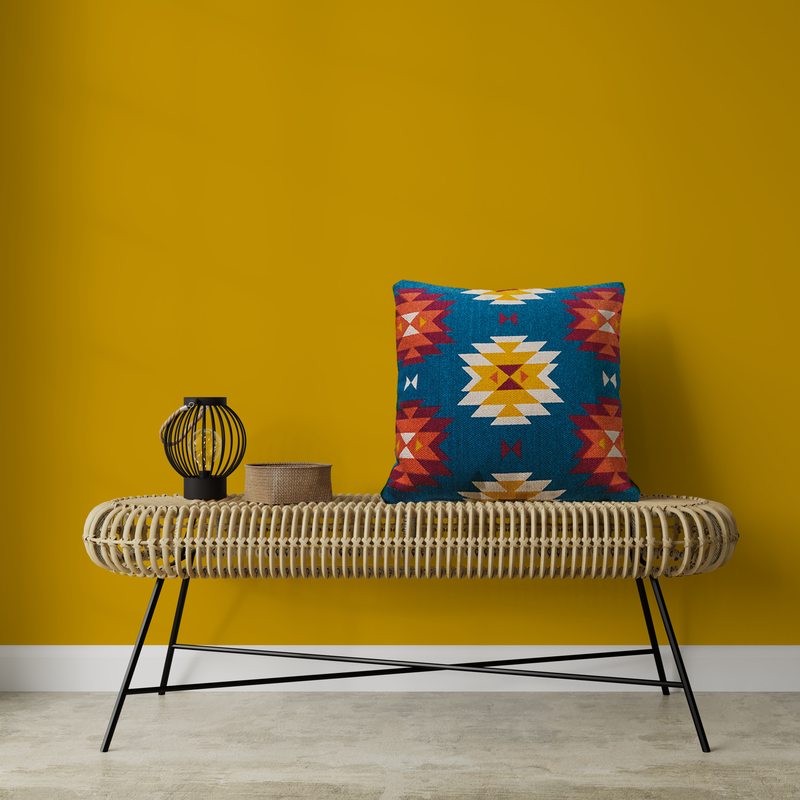 Coussin KILAM coloris bleu acier 45 x 45 cm
