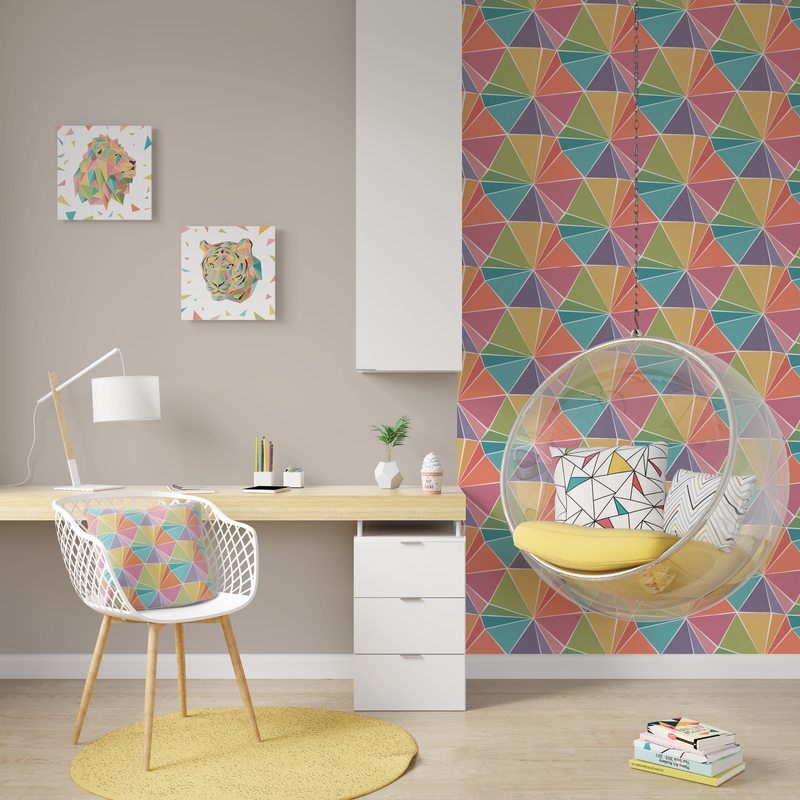 Coussin IKE coloris multicolore 40 x 40 cm