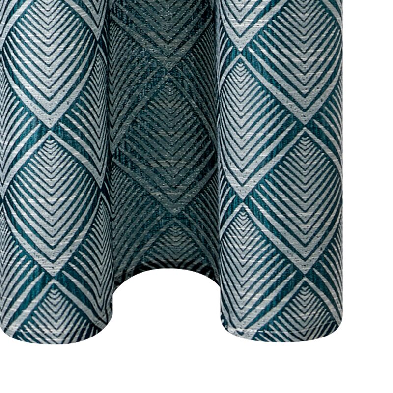 Rideau VERONE coloris bleu paon 140 x 260 cm
