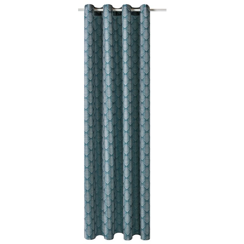 Rideau VERONE coloris bleu paon 140 x 260 cm