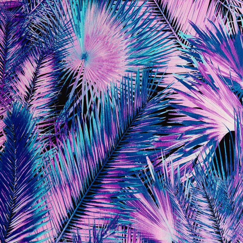 Papier peint intissé PALMA BY E. RIVASSOUX coloris rose moyen