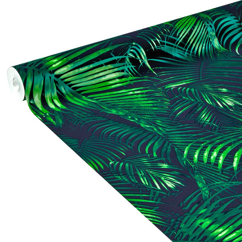 Papier peint intissé IBIZA BY E. RIVASSOUX coloris vert feuillage