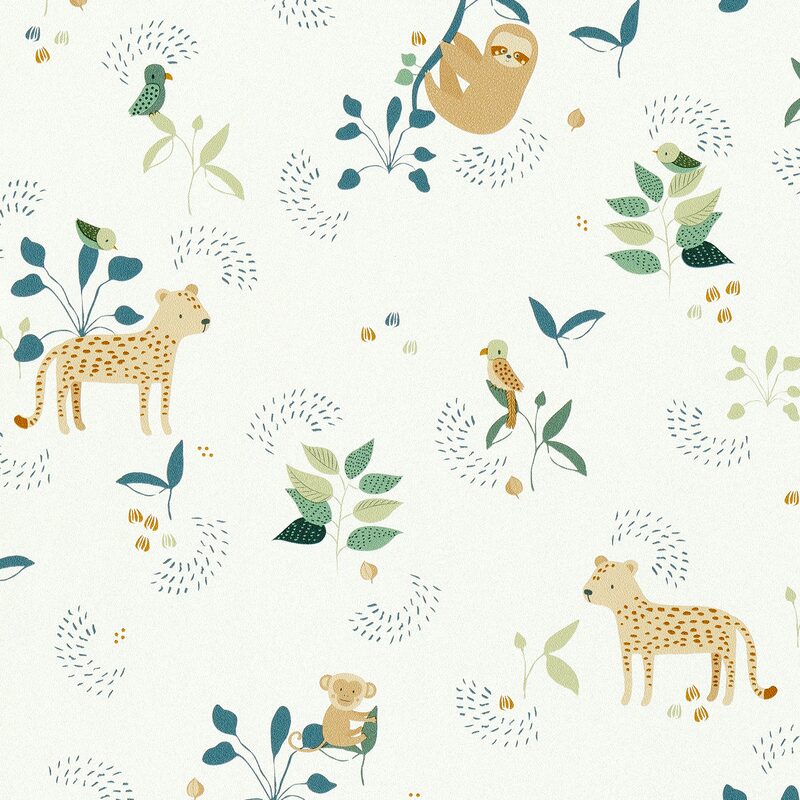 Papier peint intissé JUNGLE FRIENDS coloris multicolore