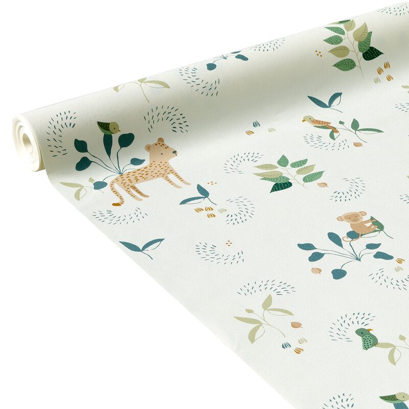 Papier peint intissé JUNGLE FRIENDS coloris multicolore
