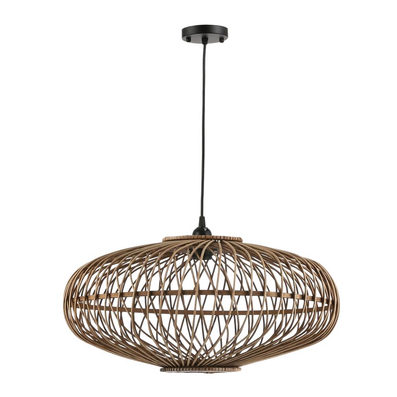 Suspension LIA coloris ton bois 24,5 x 50 cm