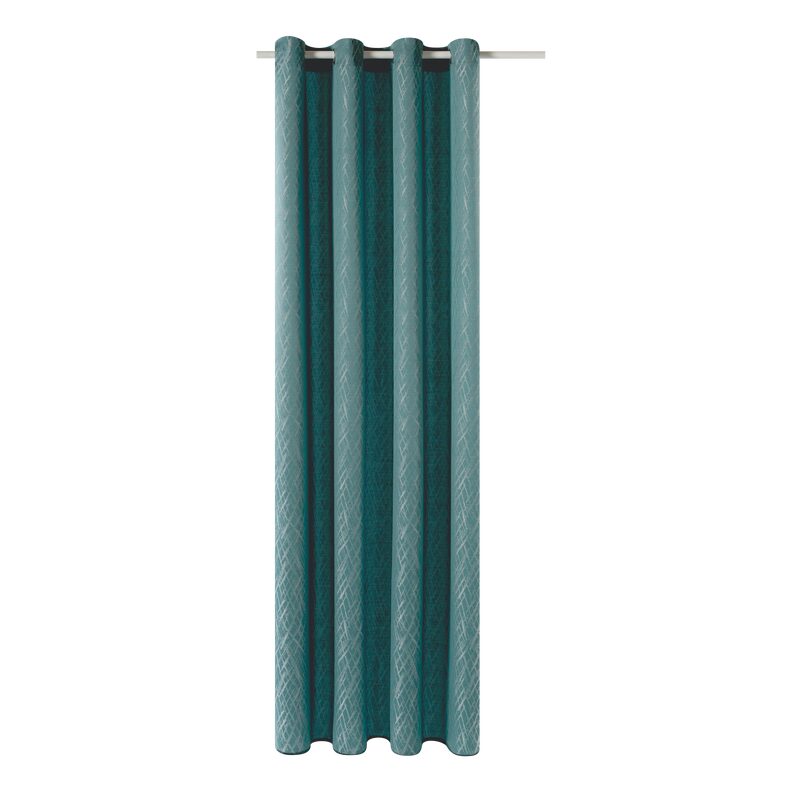 Rideau ILIA coloris bleu paon 140 x 260 cm