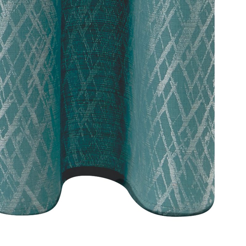 Rideau ILIA coloris bleu paon 140 x 260 cm