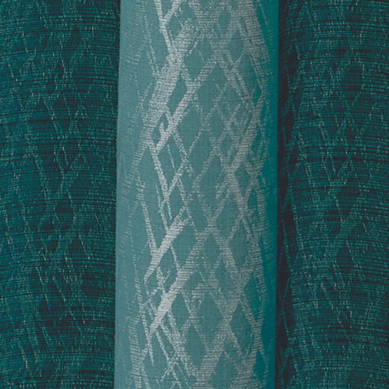 Rideau ILIA coloris bleu paon 140 x 260 cm