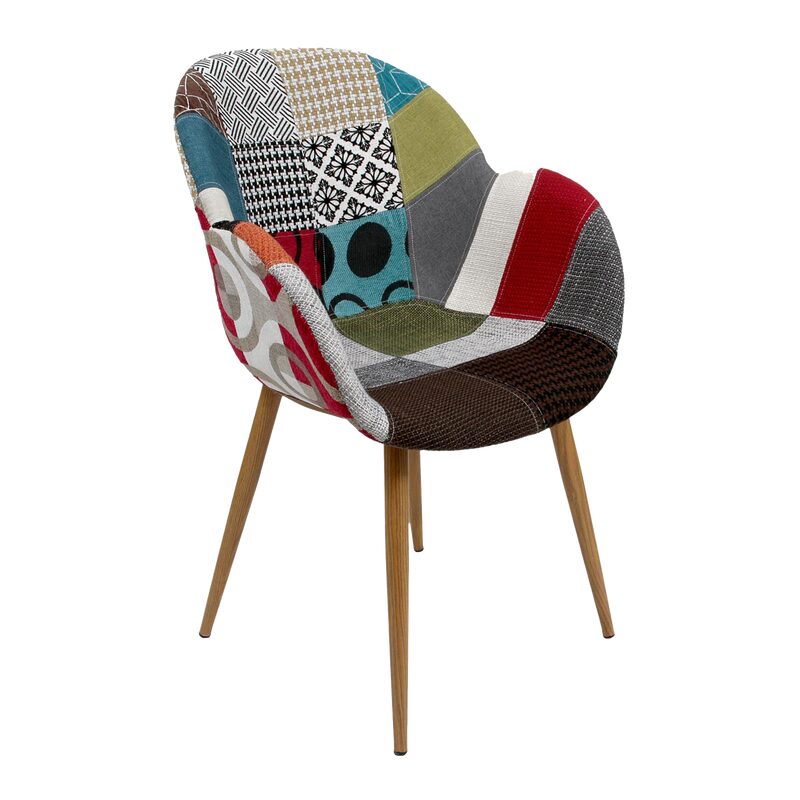 Fauteuil ASCOR coloris patchwork multicolore