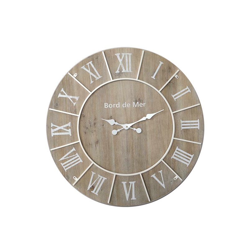 Horloge en bois BORD DE MER coloris bois