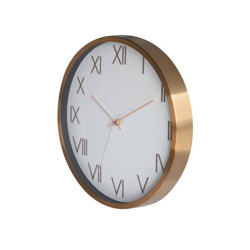 Horloge LUCIA coloris blanc et or