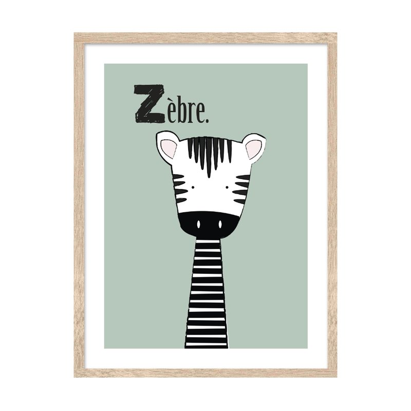 Tableau ZEBREAU 30 x 40 cm