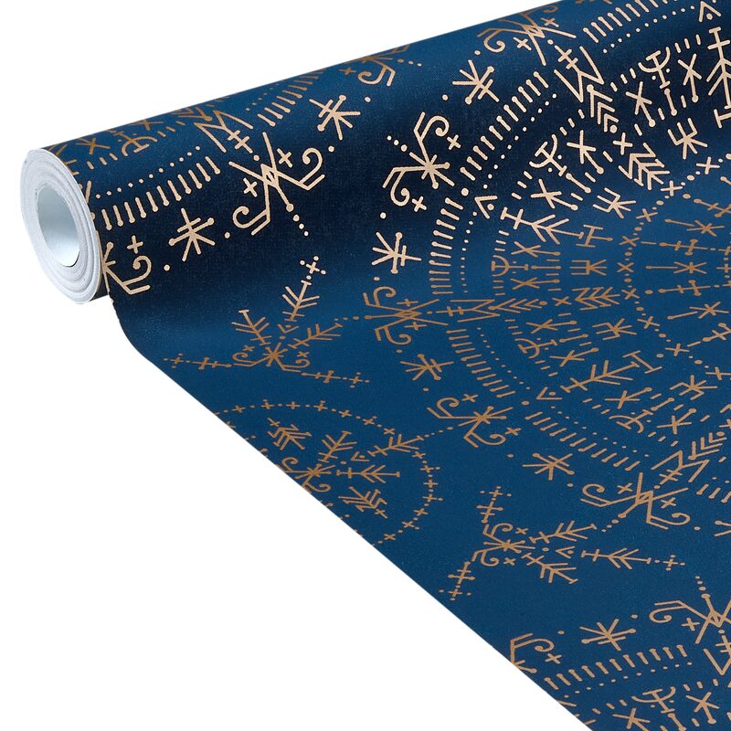 Papier peint intissé HEIMANA X BLEU NOIR coloris bleu nuit