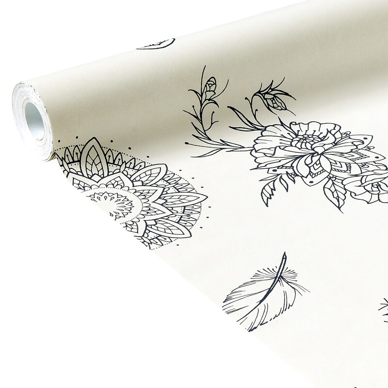 Papier peint intissé TAHOE x BLEU NOIR coloris écru