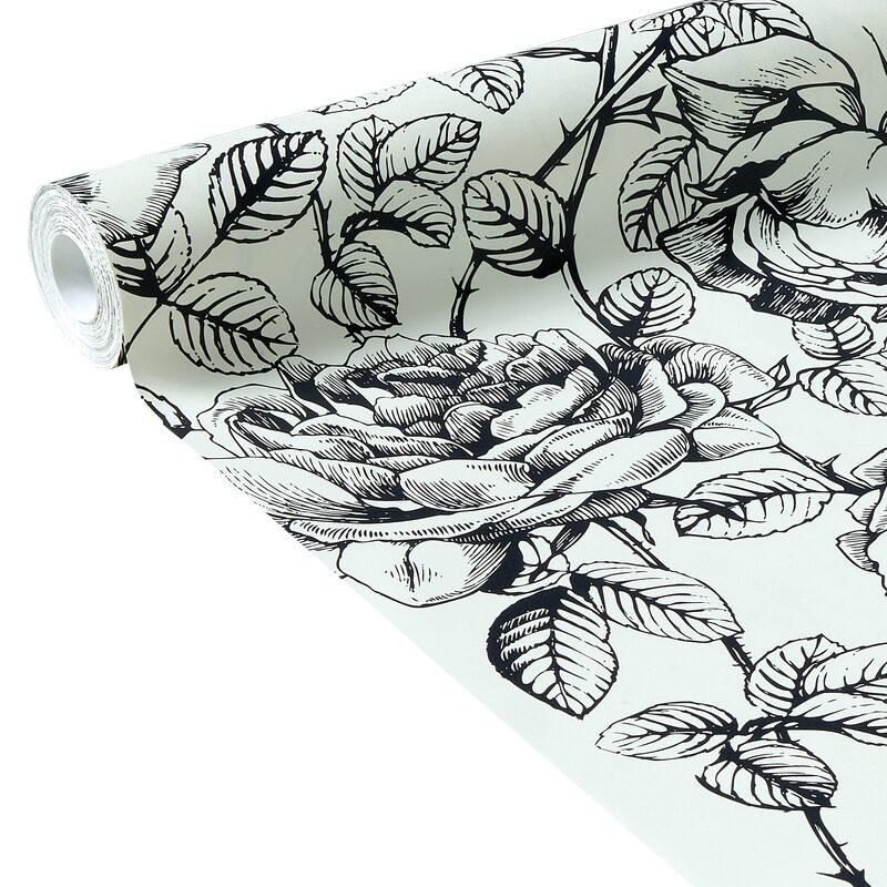 Papier peint intissé LILI BLOOM coloris noir