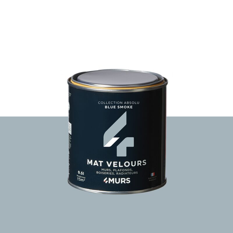 Peinture ABSOLU Acrylique blue smoke Mat 0,5 L