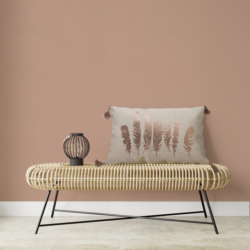 Coussin COPPER coloris rose blush 30 x 50 cm
